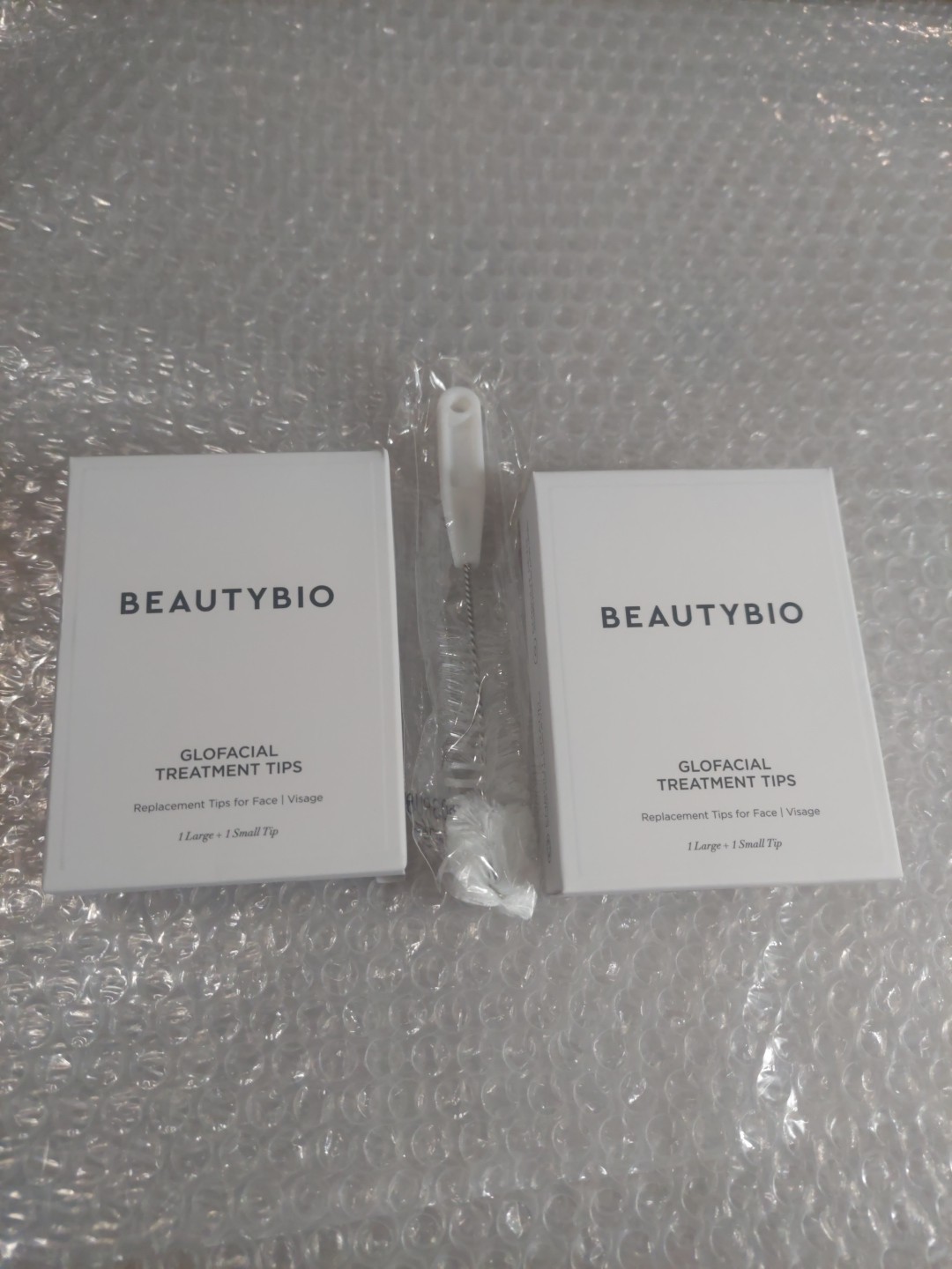 2X Beautybio Glofacial Treatment Tips + Cleaning Brush Set Replacement Accessor