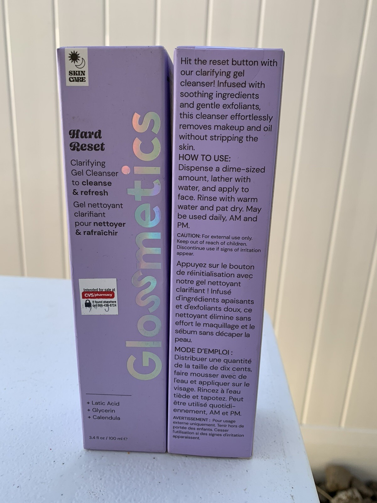 2 NEW BOXES GLOSSMETICS HARD RESET CLARIFYING GEL CLEANSER – 3.4 OZ #2