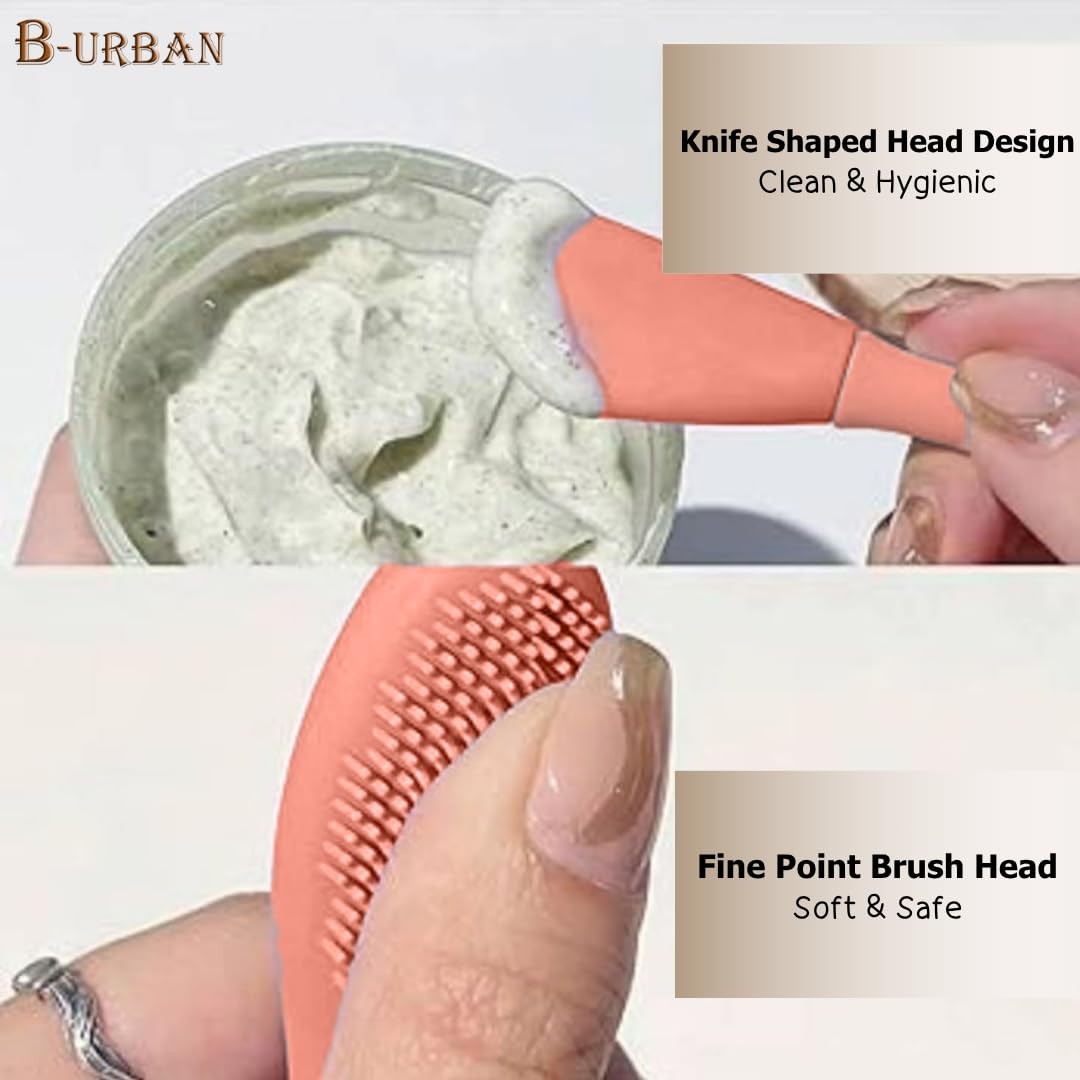 B-URBAN 2-in-1 Silicone Face Brush Set – Dual-Sided, Travel-Friendly, 2 Pack