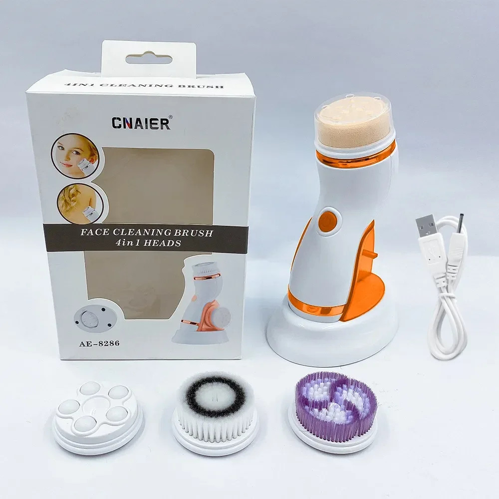 4 in 1 Sonic Facial Cleansing Brush – Waterproof Rotating Face Cleaner