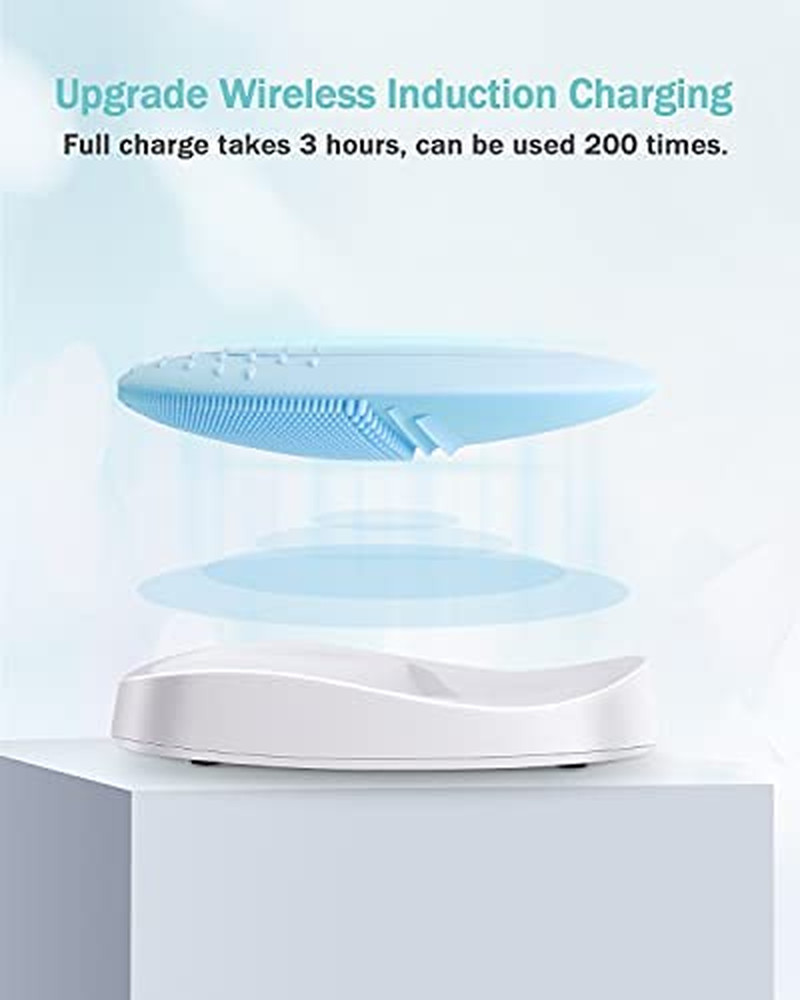 Facial Cleansing Brush, Waterproof Sonic Vibrating Face Brush for Deep Cleansing