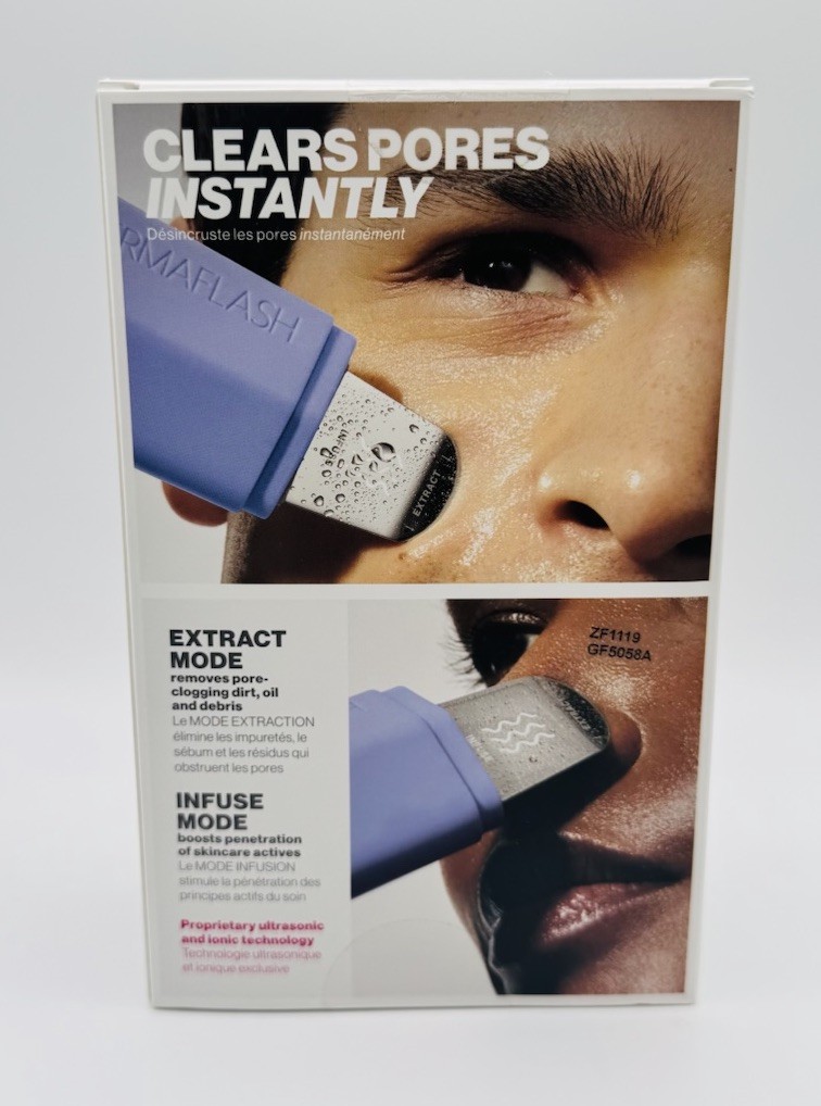 DERMAFLASH DERMAPORE+ Ultrasonic Pore Extractor + Skincare Infuser ~ LILAC ~
