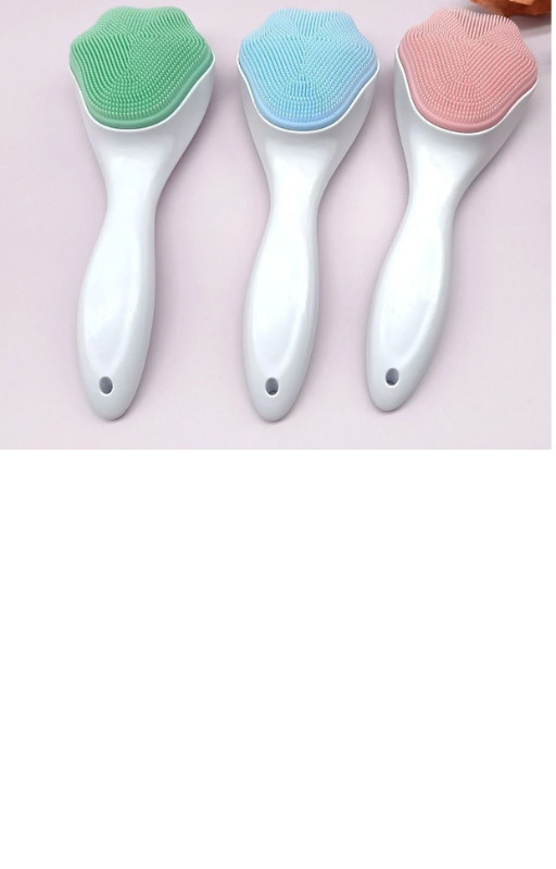 Manual Silicone Facial Cleansing Brush Cat Paw Face Scrubber Exfoliating White