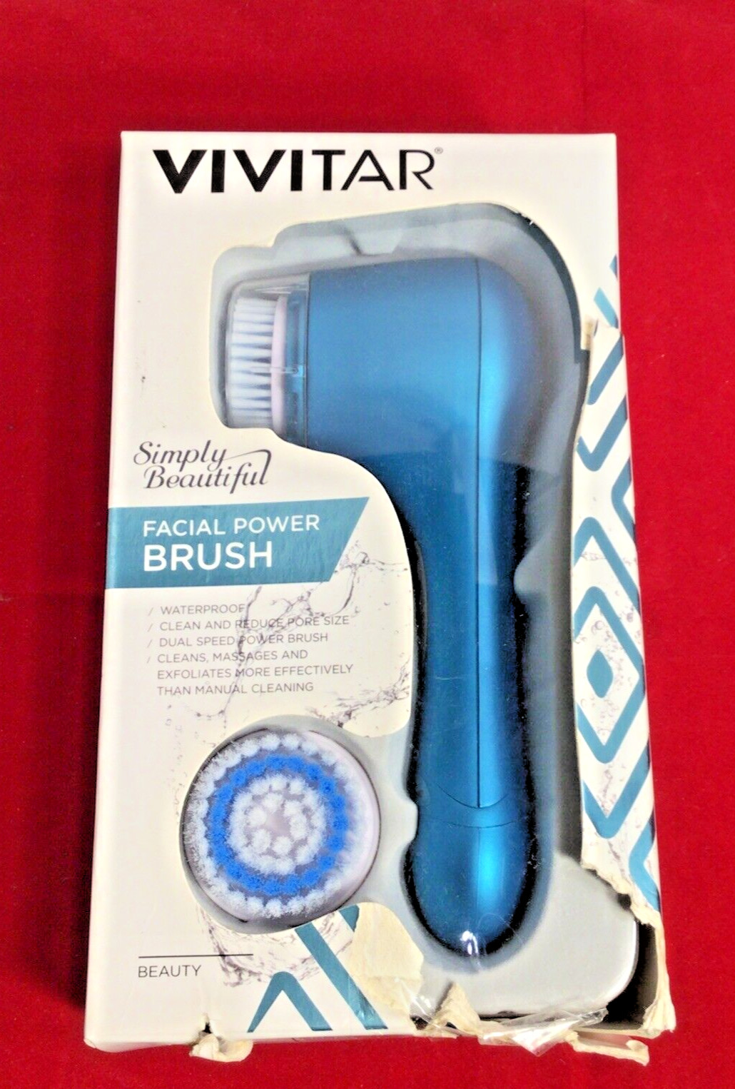 VIVITAR SIMPLY BEAUTIFUL FACIAL POWER BRUSH SOFT TOUCH SERIES PG7000-AQUA