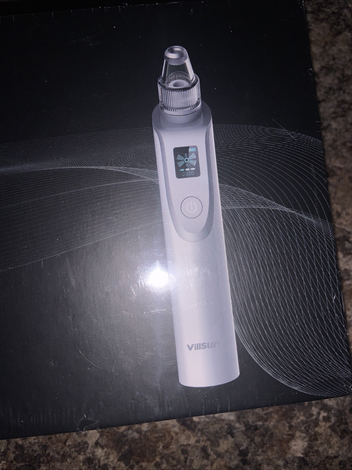 Villsure Electric Blackhead Remover Suction Led Screen Blue And Red Ray Light X7