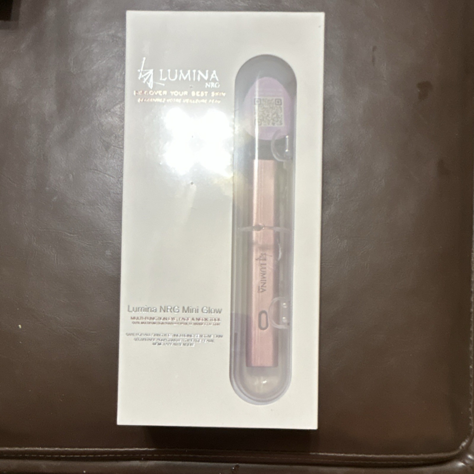 Lumina NRG Facial Massager Pink Model 6572 Heat LED Therapy Waterproof Sonic