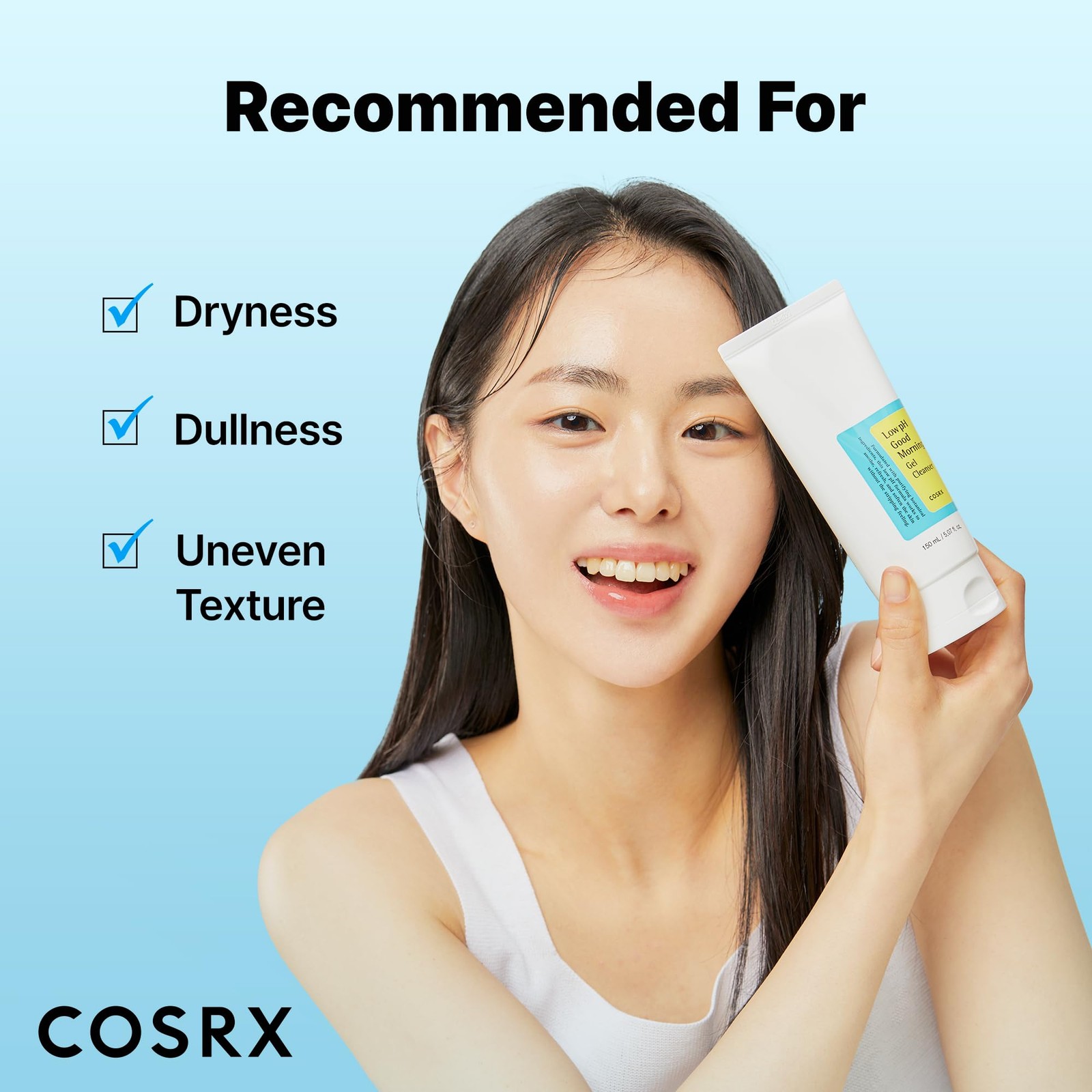 COSRX Low pH Good 5.07 Fl Oz (Pack of 1), Morning Gel Cleanser