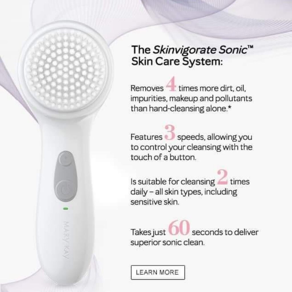 Mary Kay Skinvigorate Sonic Skin Care Electric Rotating Brush Facial Cleaning
