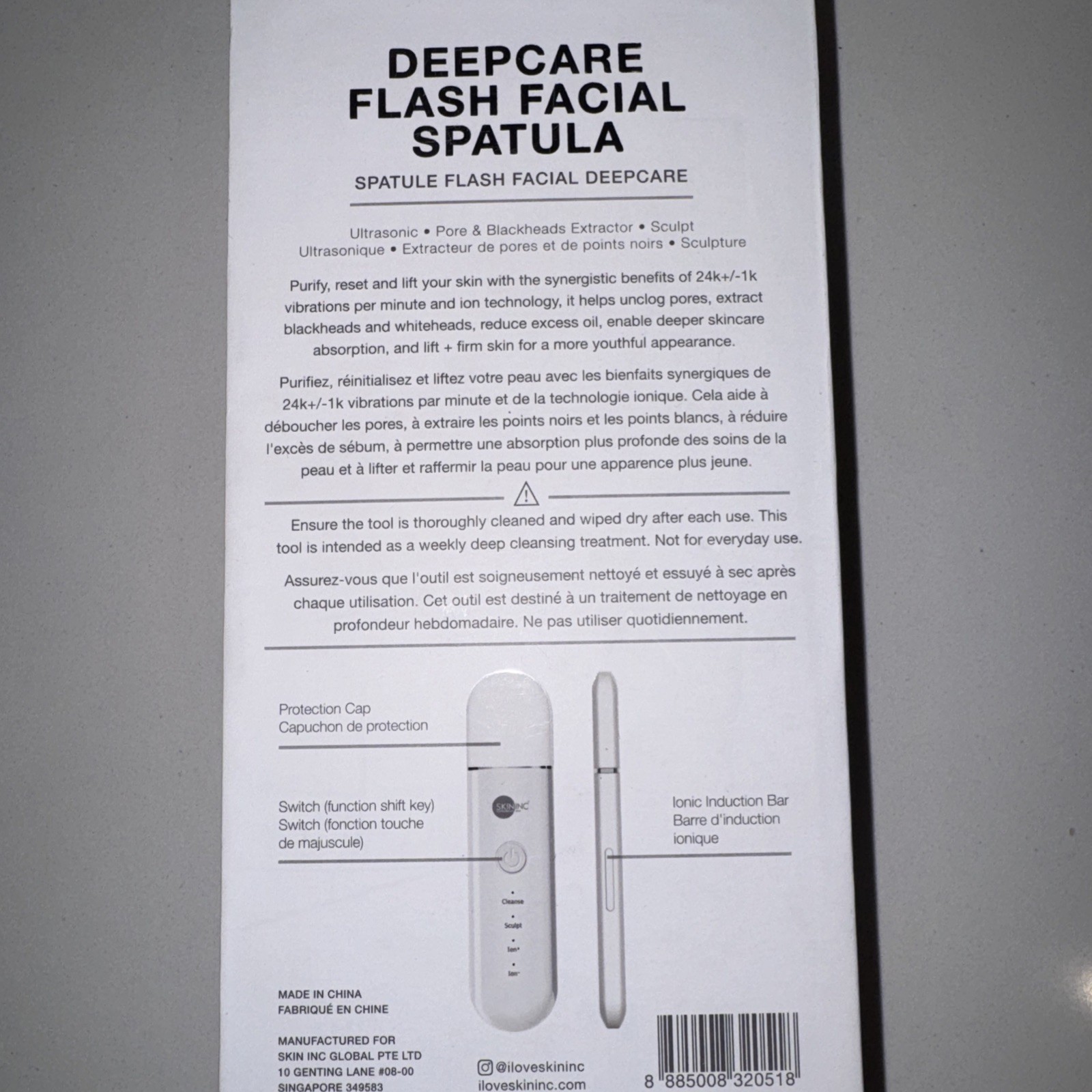Skin Inc Deepcare Flash Facial Spatula NEW in Box