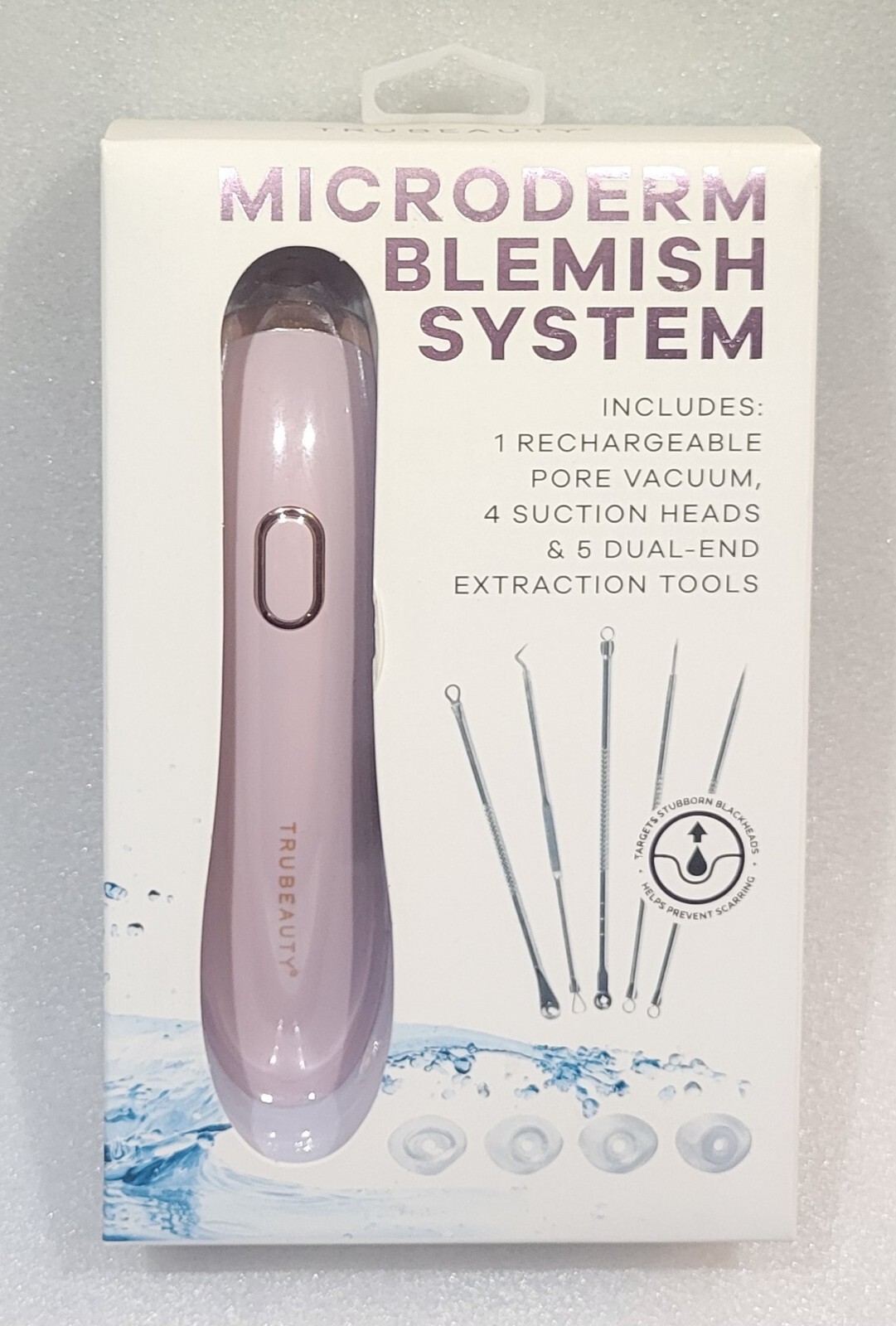 Microderm Blemish System with Pore Vacuum & Extraction Tools by Trubeauty NEW