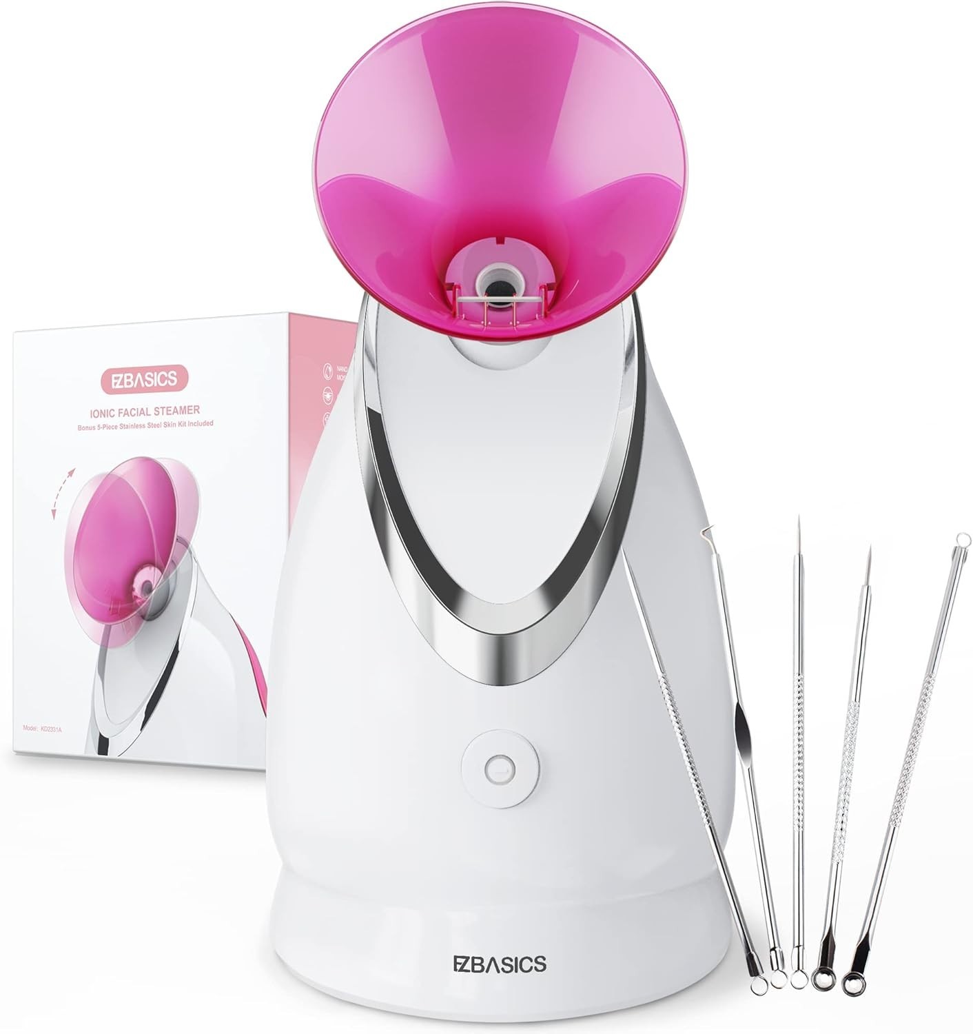 UPGRADED IONIC FACE STEAMER WITH SKIN KIT – PROFESSIONAL-QUALITY HOMEO FACIAL…