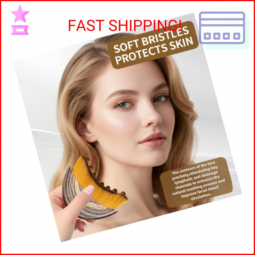 Lymphatic Contour Face Brush Improves Skin Glow for Sculpting Anti-Puffiness, De