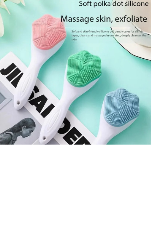 Manual Silicone Facial Cleansing Brush Cat Paw Face Scrubber Exfoliating White