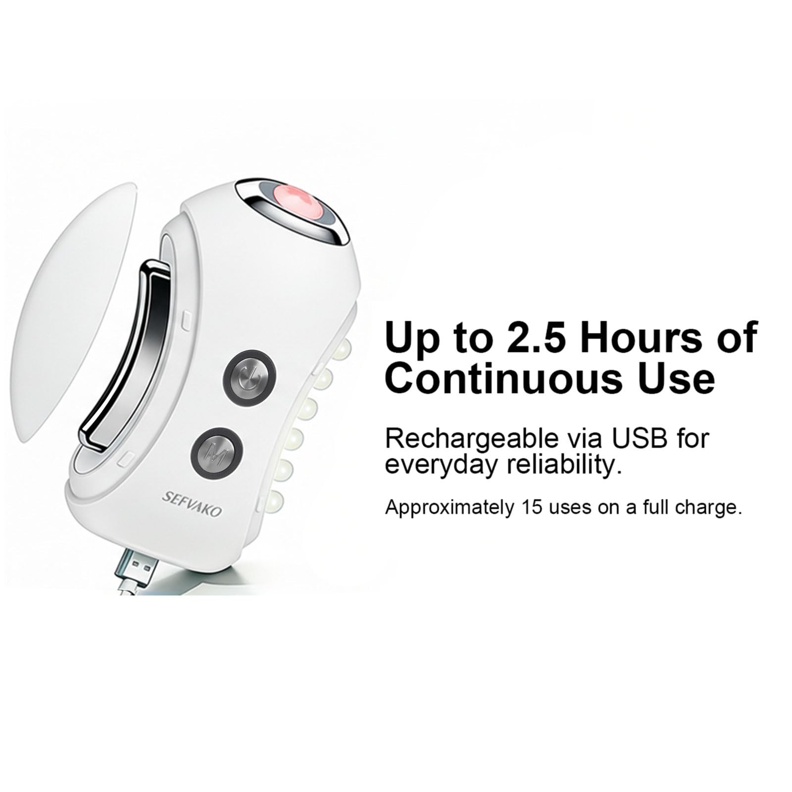 Face Massager Tool with Red Light Therapy for Face, Jade＆Rose Quartz White