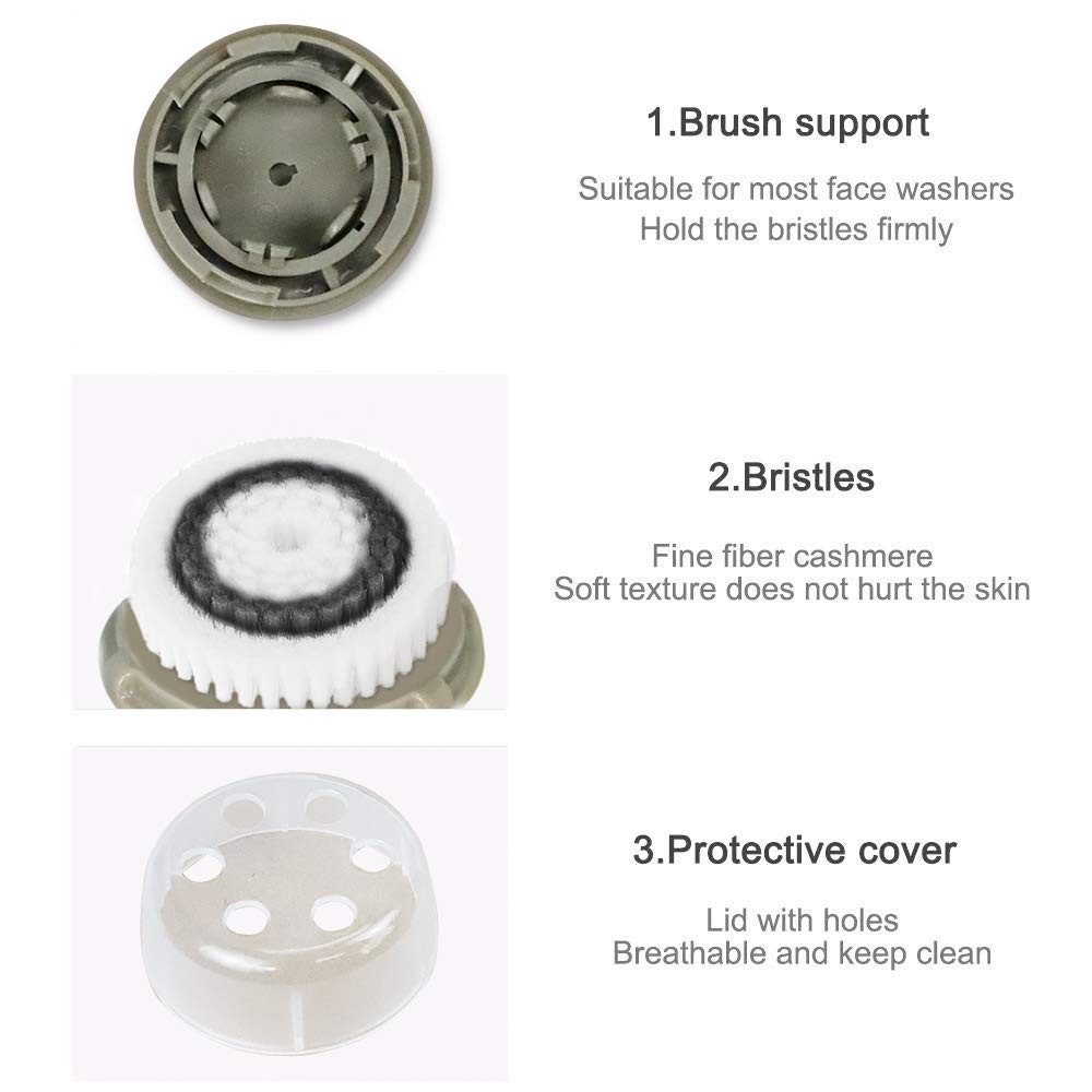 Facial Cleansing Brush Head Replacements Compatible with Clarisonic Mia 1, Mi…