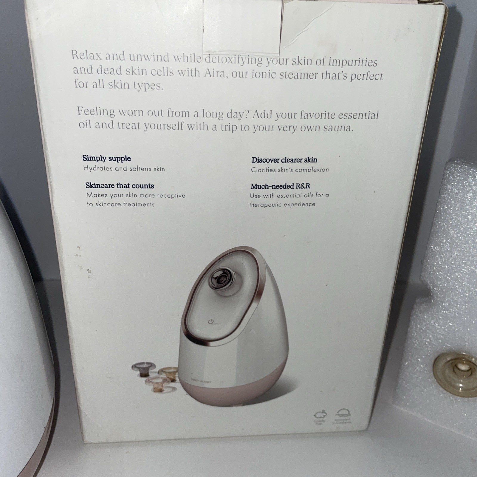 Vanity Planet Aira Ionic Facial Steamer Open box Rose Gold Edition