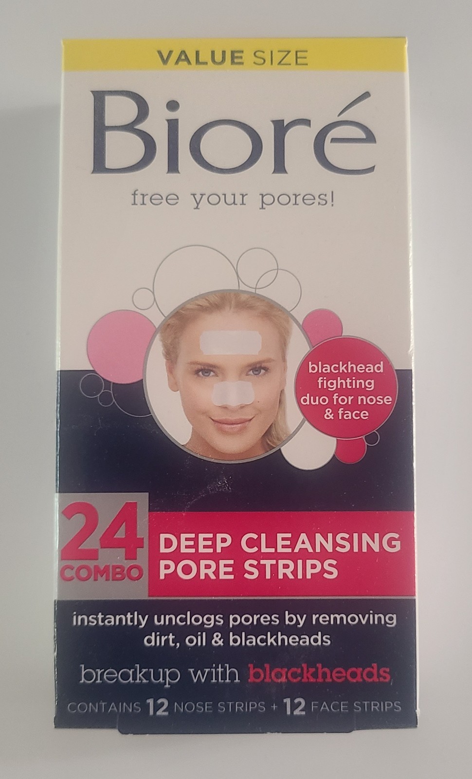 Biore Deep Cleansing Pore Strips – 24 Combo Pack – Nose and Face Strips