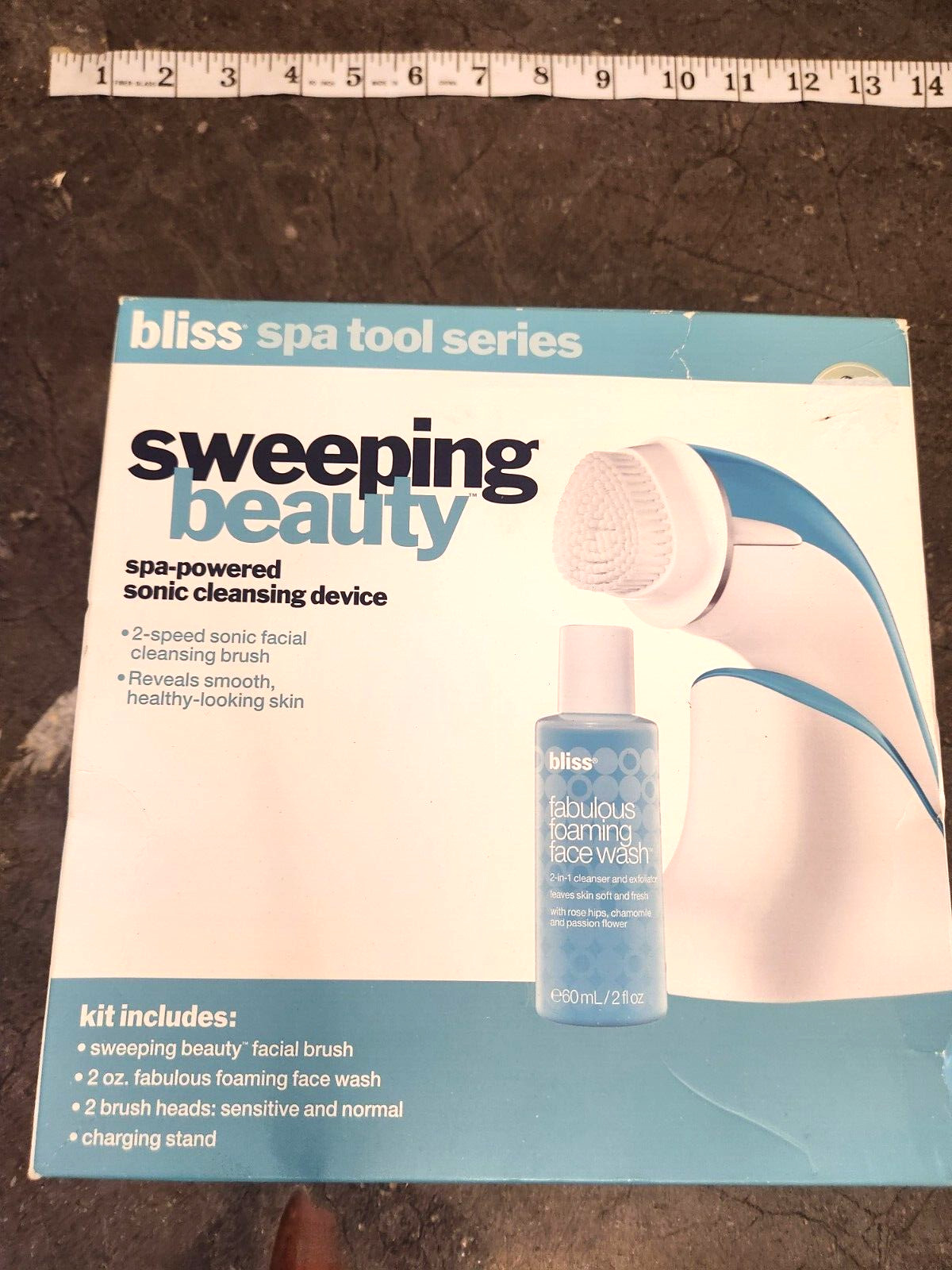 NOS Bliss Sweeping Beauty Sonic Facial Cleansing Device Tool Fabulous Foaming