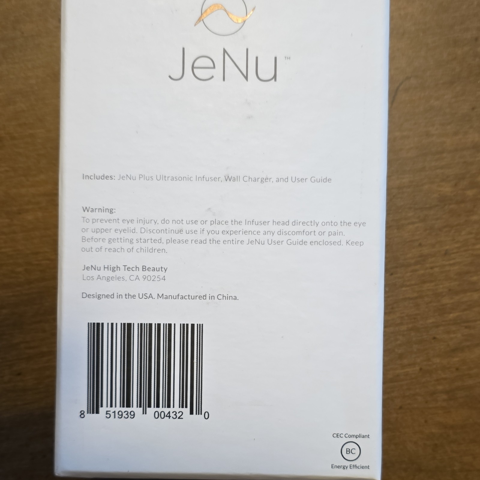 JeNu JeNu Plus Ultrasonic Infuser Electric Facial Device Plastic White
