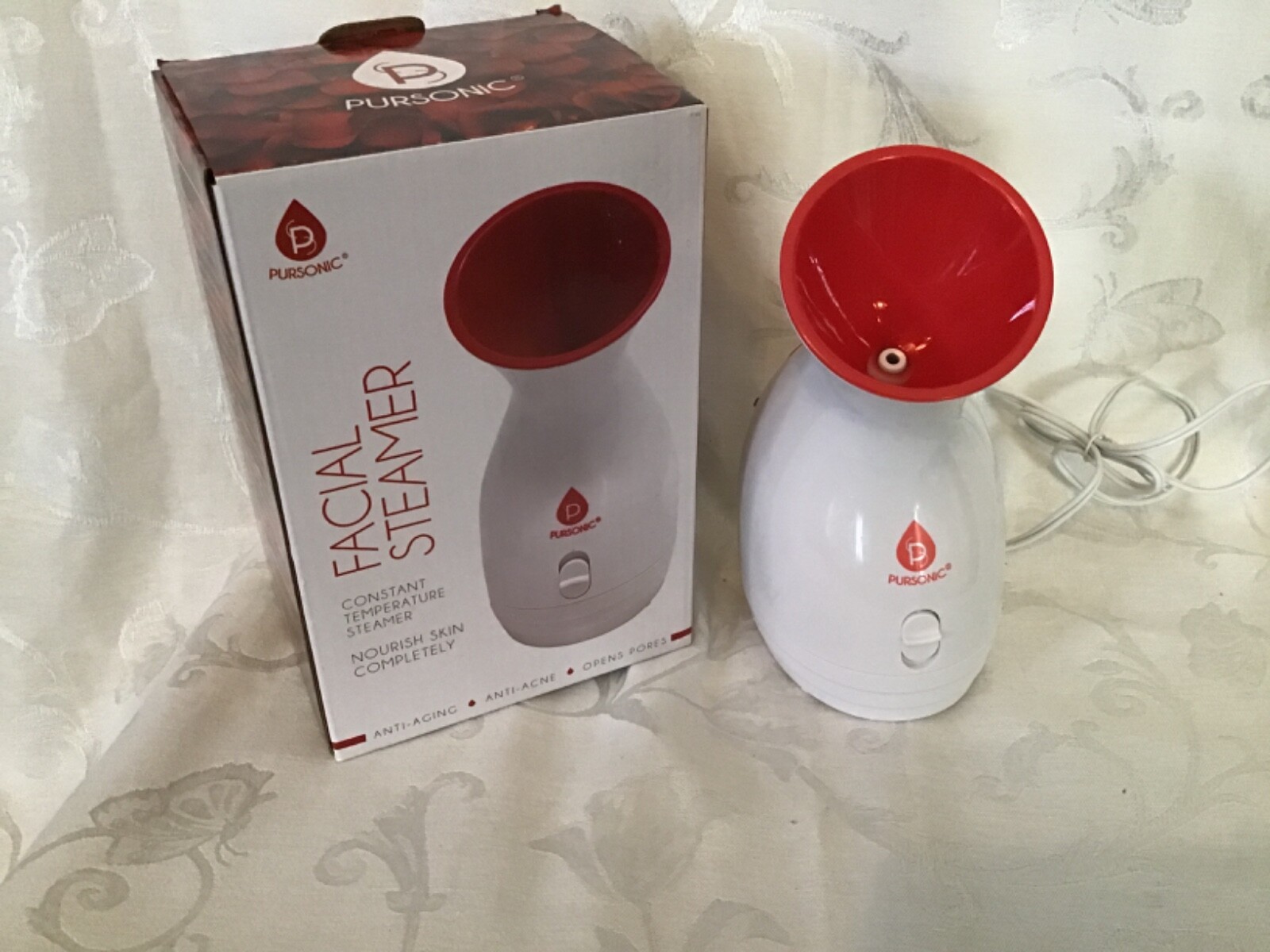 Pursonic Facial Steamer Hot Mist Moisturizing Spa Nourish Skin New-Open box