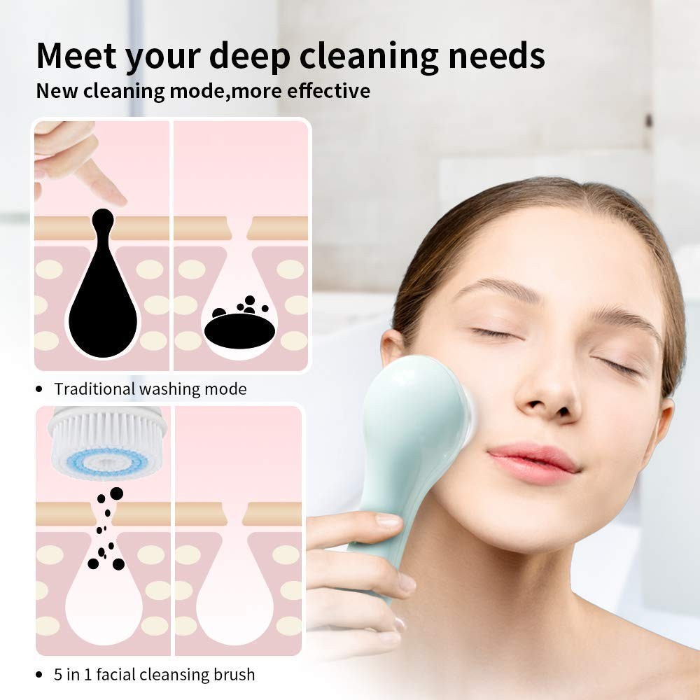 Replacement Facial Cleansing Brush Heads, Facial Cleansing Brush Head, Exfoli…