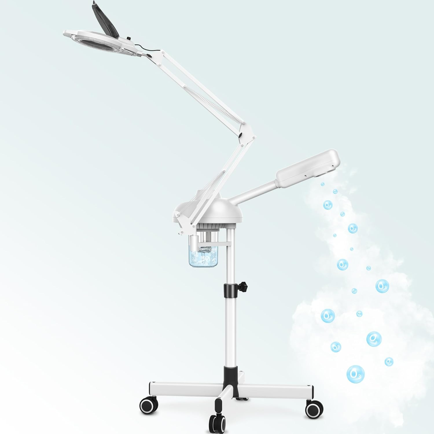 2-In-1 Professional Facial Steamer with 5X Magnifying Lamp, Esthetician Steamer