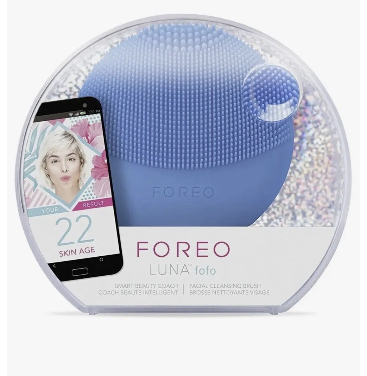 FOREO Luna Fofo Smart Beauty Coach Facial Cleansing Brush -AQUAMARINE