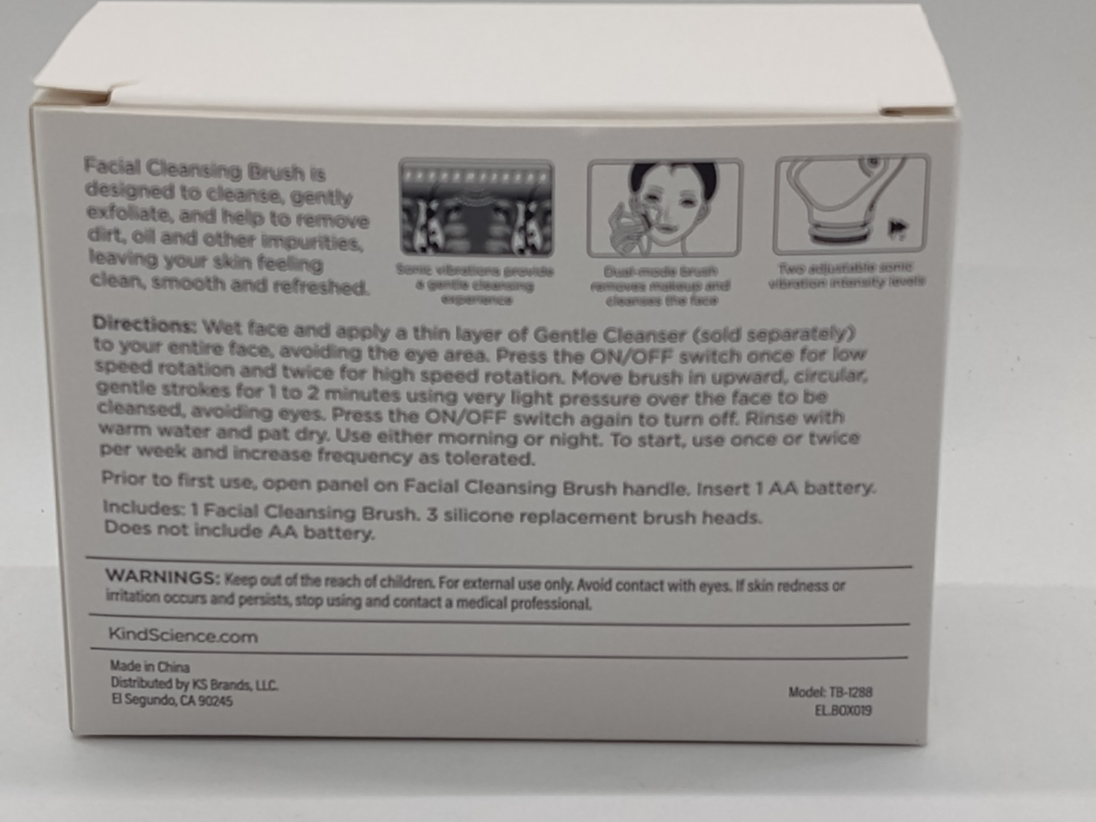 Kind Science Facial Cleansing Brush Model TB-1288