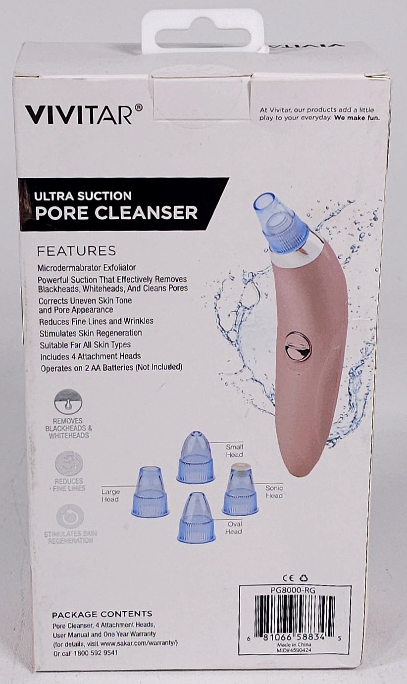 Vivitar Ultra Suction Facial Pore Cleanser Exfoliator Acne Blackheads Whiteheads