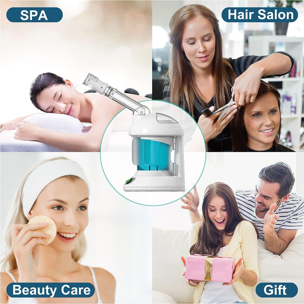 Facial Steamer – Ozone Steamer with 360° Rotatable Arm – 40 Min Steam Time – Hum