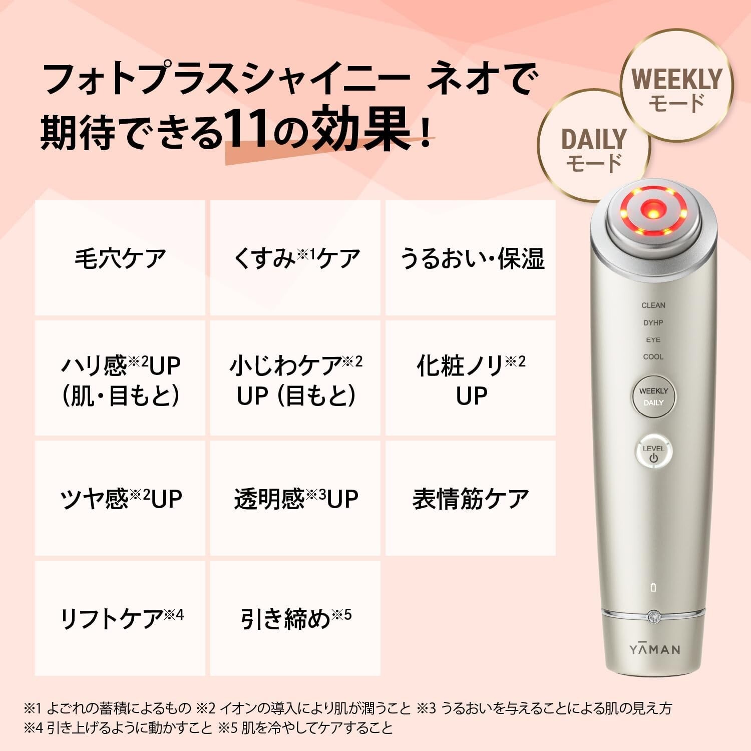 Ya-Man Facial Machine Photoplus Shiny Neo Lift YJFM18N Gold New Made in Japan