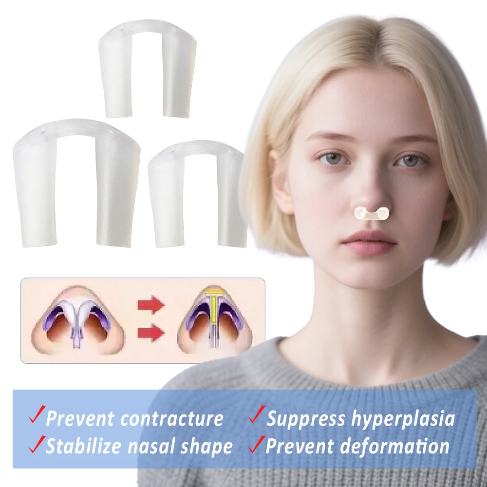 Postoperative Rhinoplasty Nostril Support Silicone Shaping Crooked Nose Correcti