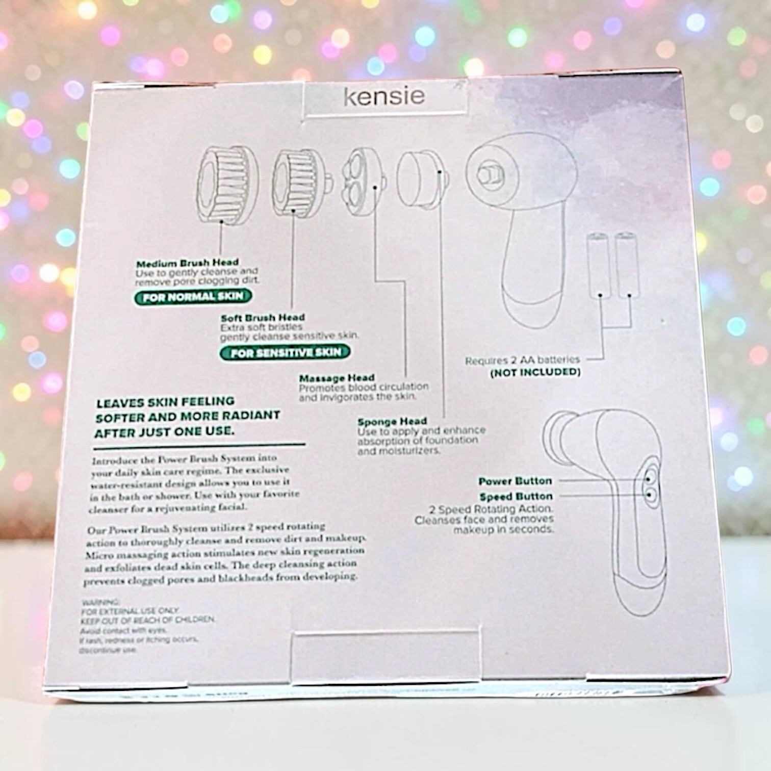 Kensie Beauty – Power Brush Set in Seafoam Brand New in Box MSRP $49.99