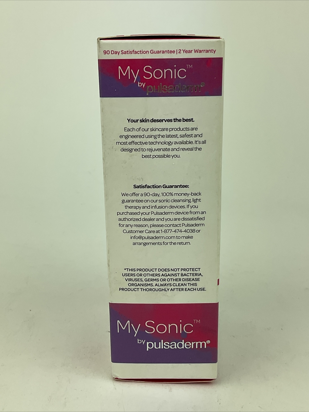 Pulsaderm Sonic Washcloth – Micro Pulse Cleansing (PINK) 2 Speed Waterproof