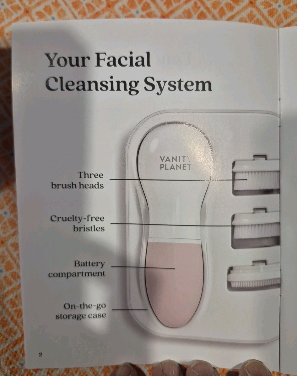 Vanity Planet Raedia Face Body Cleansing System Handheld Brush Heads Facial