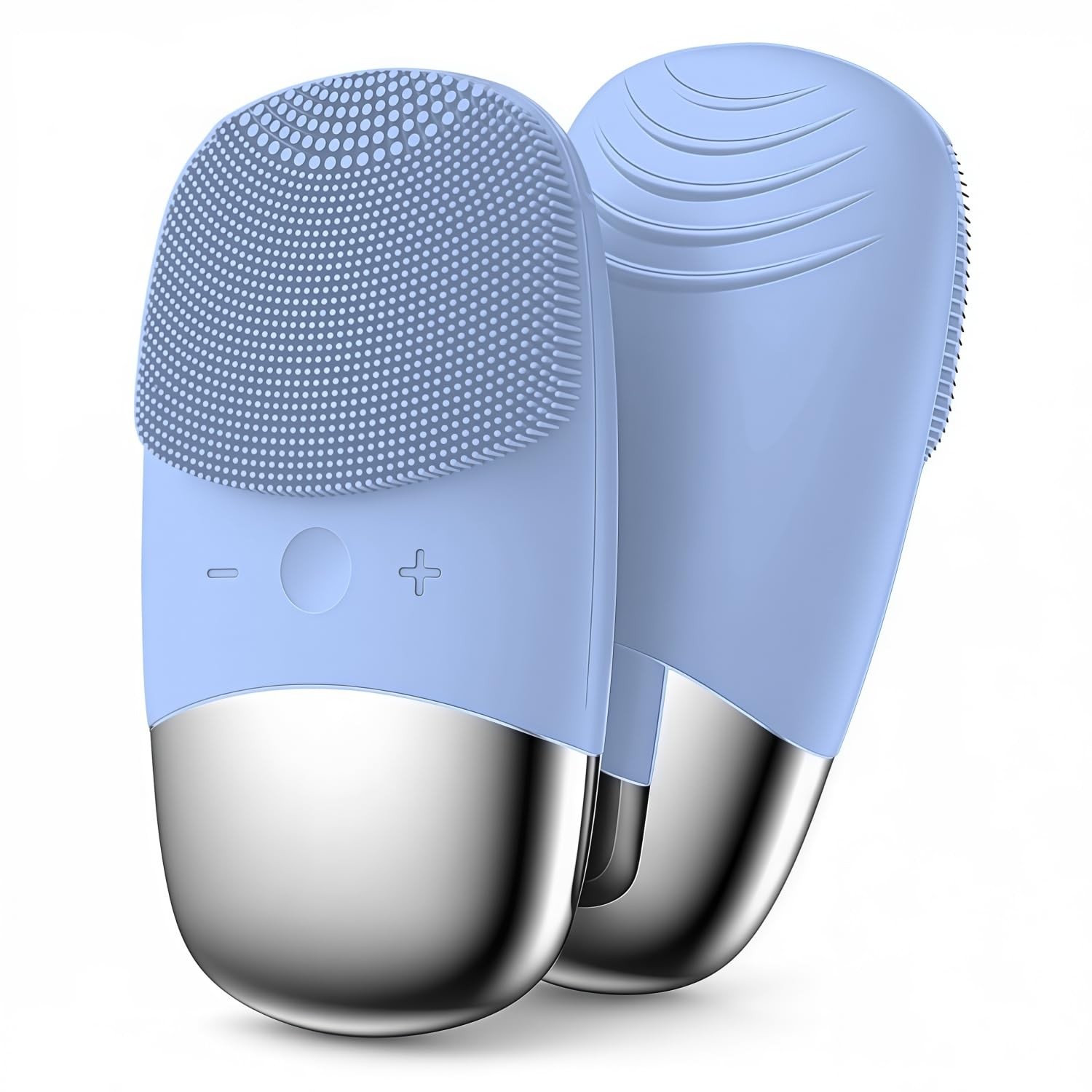 MEGAN Facial Cleansing Brush,USB Rechargeble Electric Silicone Face Sky Blue