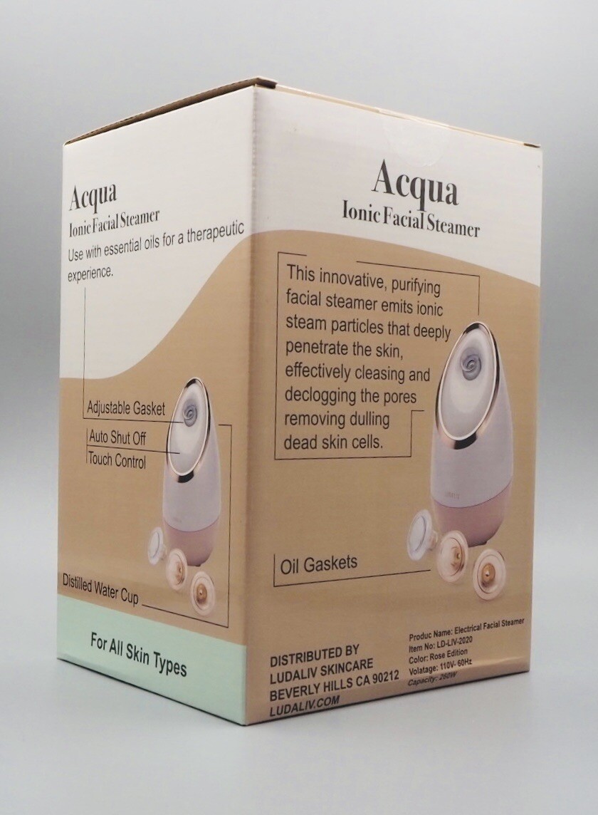 Face Steamer Ionic Facial Sauna Home Spa Face Skin & Pore Cleaner Ludaliv (Gold)