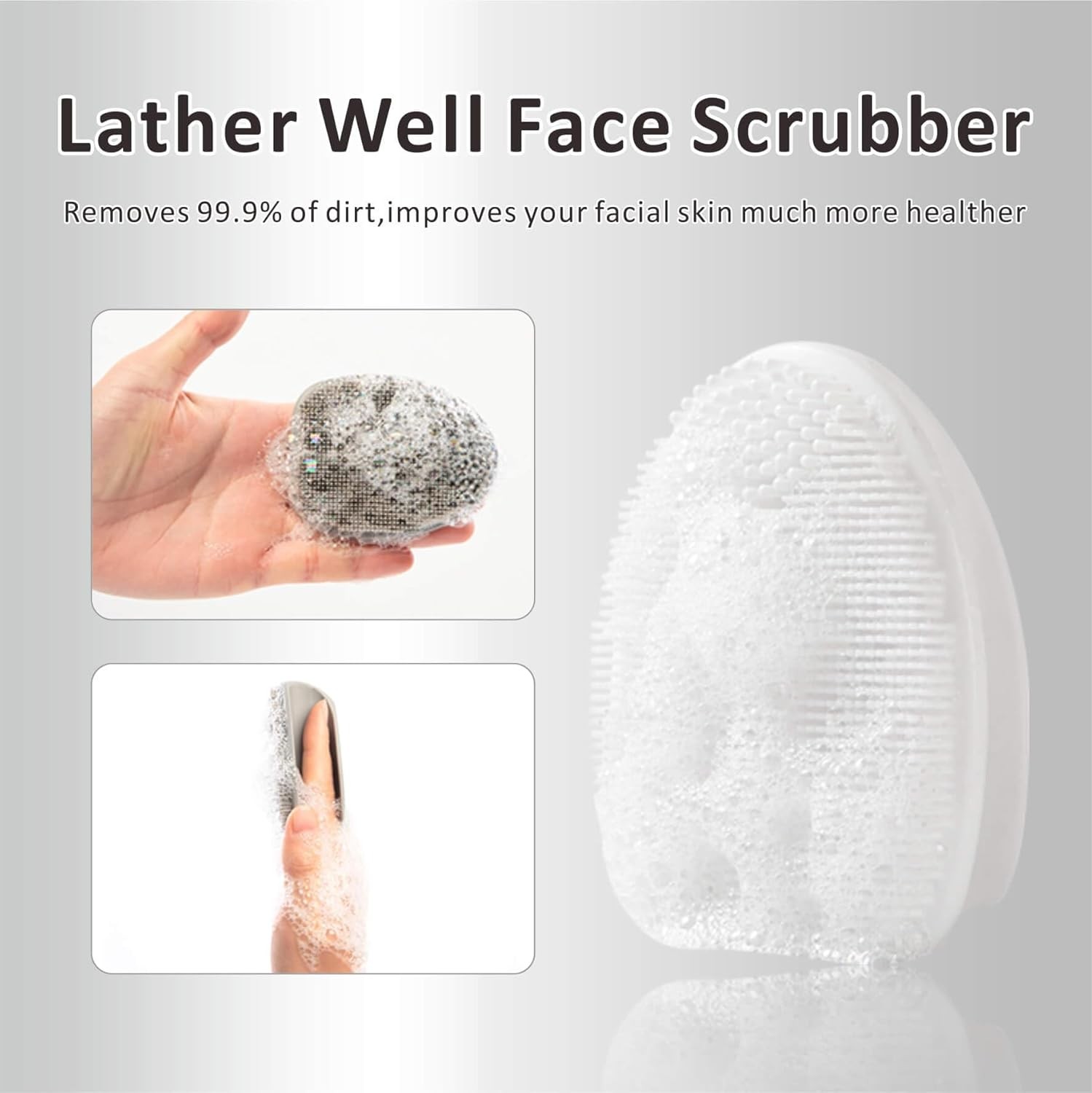 Silicone Face Scrubber,2 Pack Face Scrubber for Women Men Manual Face Exfoliator