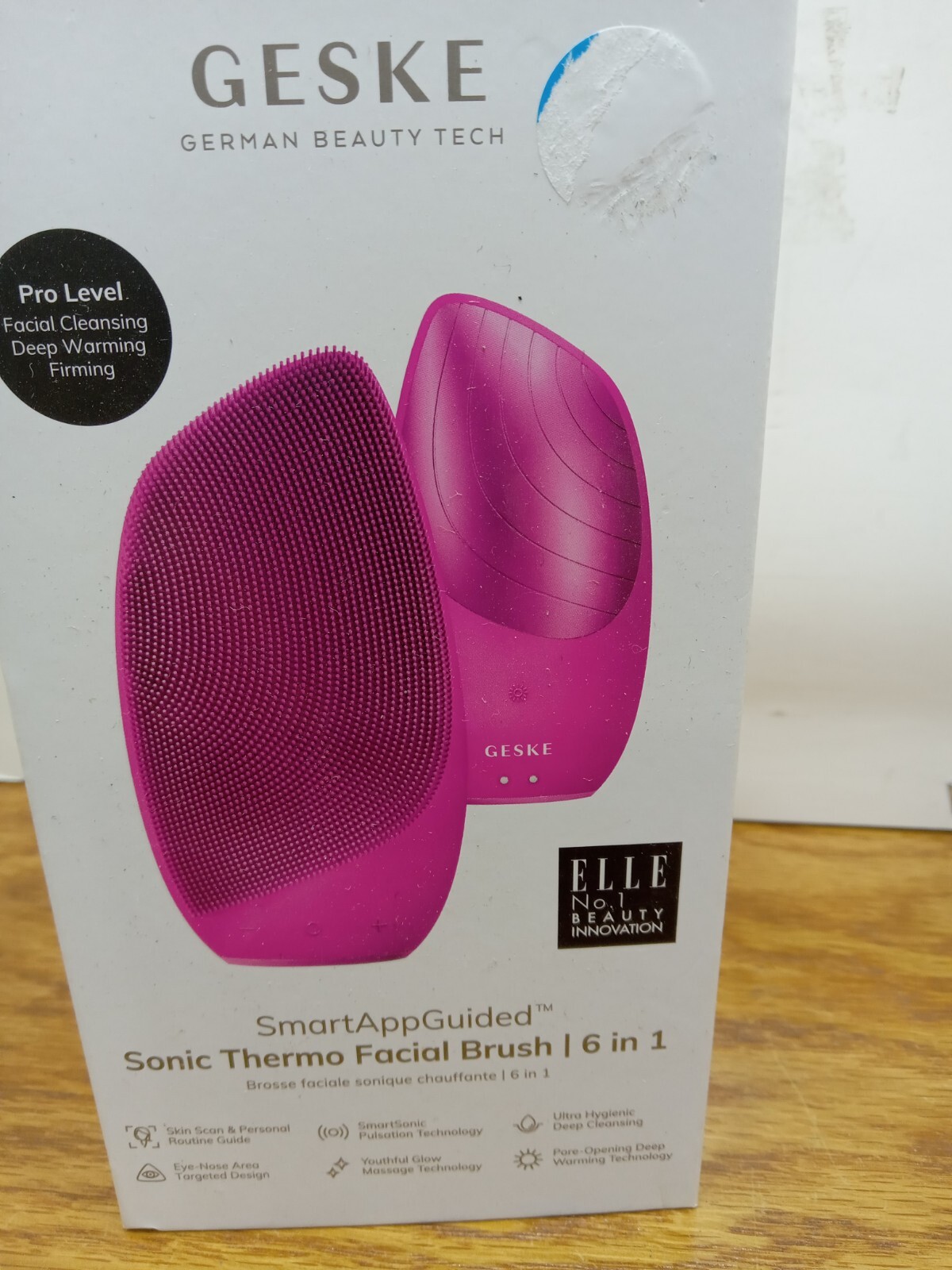 Geske Sonic Thermo Facial Brush 6in1 Pink New