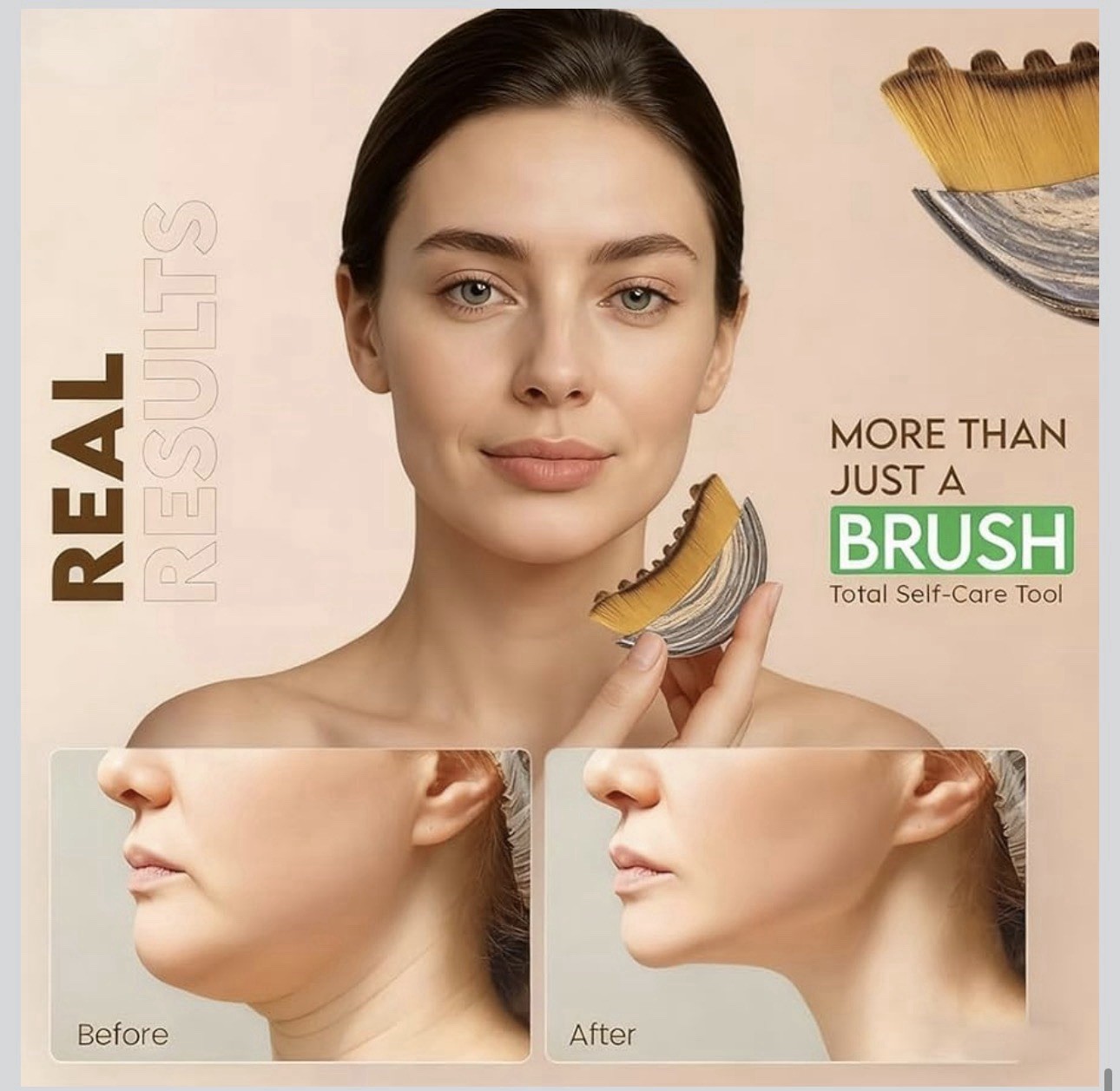 Aeki Lymphatic Contour Face Brush – Reduces Puffiness & Restores Definition, 2pk