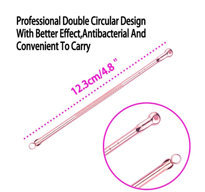 4 pcs Acne Blackhead Removal Tool Pimple Acne Extractor Black Head Tool Popper