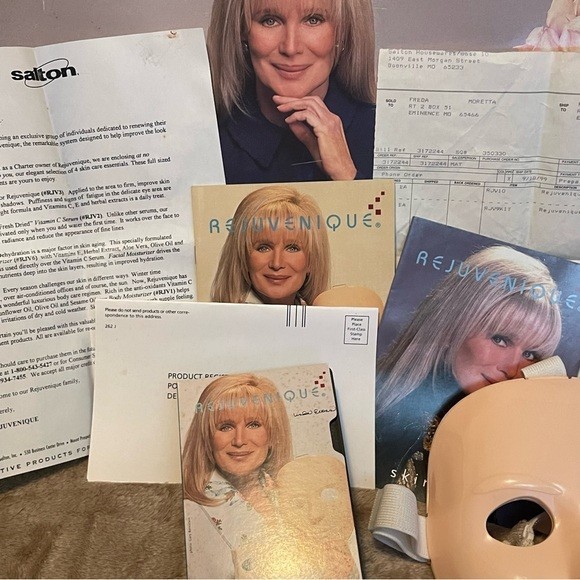 Vintage 1999 Rejuvenique System Linda Evans Facial Toning Kit/ Mask & VHS Works