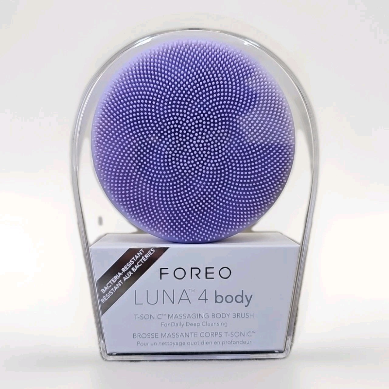 FOREO Luna 4 Body Brush – Exfoliating Body Scrubber Bath Brush – Lavender