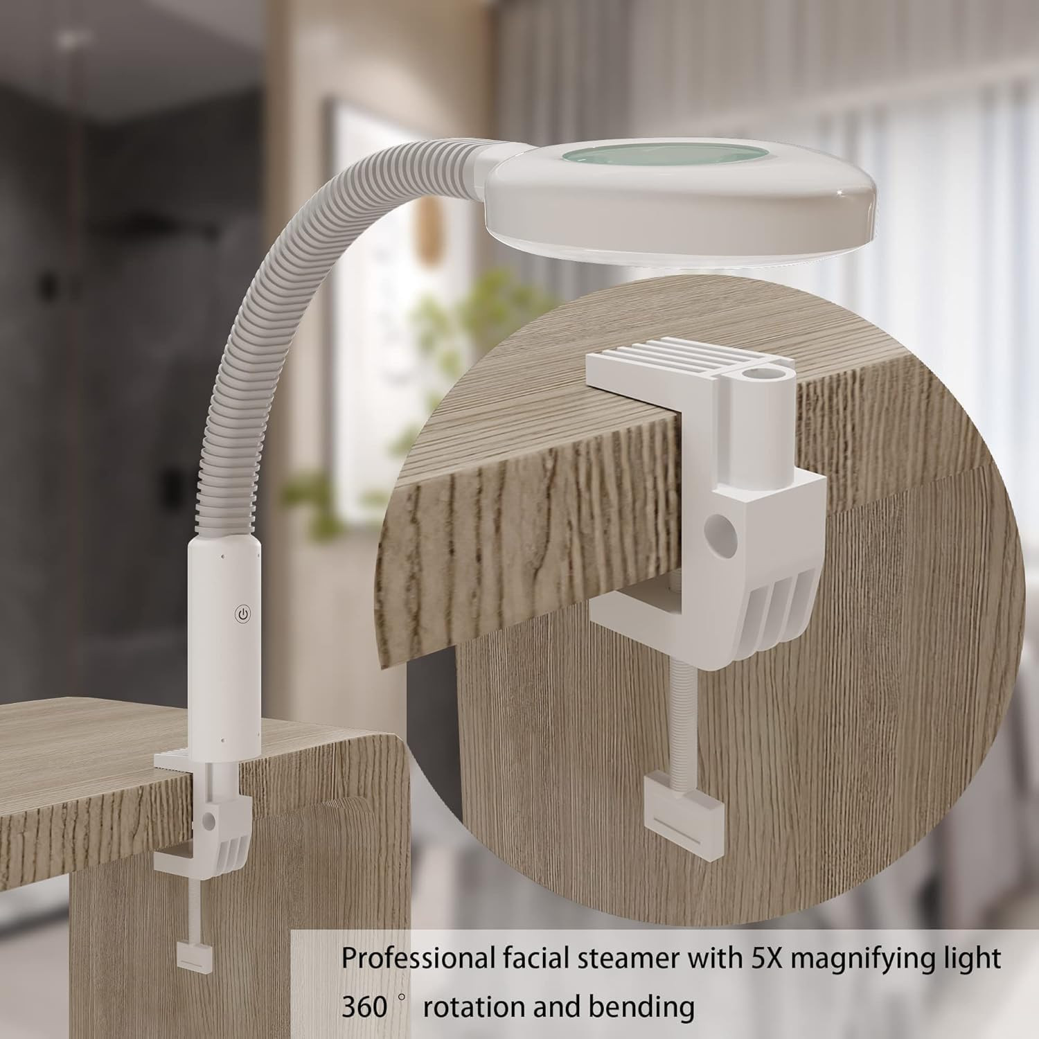 Facial Steamer Professional, Facial Steamer with Magnifying Lamp for Esthetician
