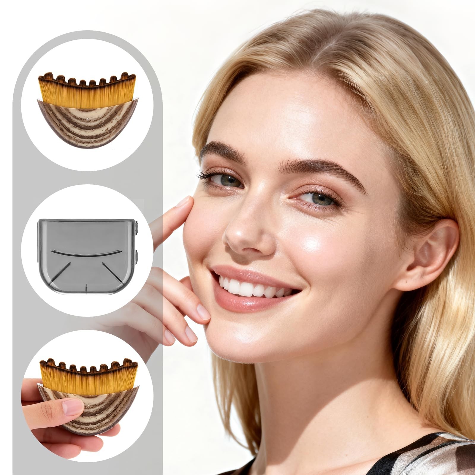 Lymphatic Contour Face Brush – Soft Ergonomic Facial Massage Tool for Drainage