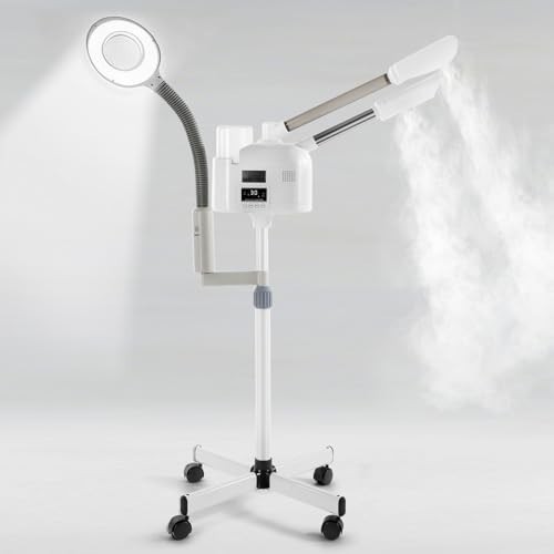 Professional 3-in-1 Hot & Cold Facial Steamer with 5X LED Magnifier