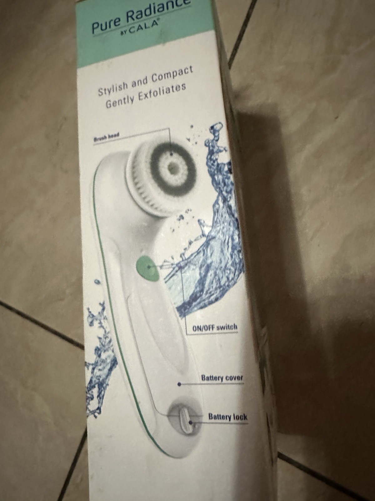 CALA Pure Radiance Sonic Facial Cleansing Brush Set, Waterproof, 3 Attachments