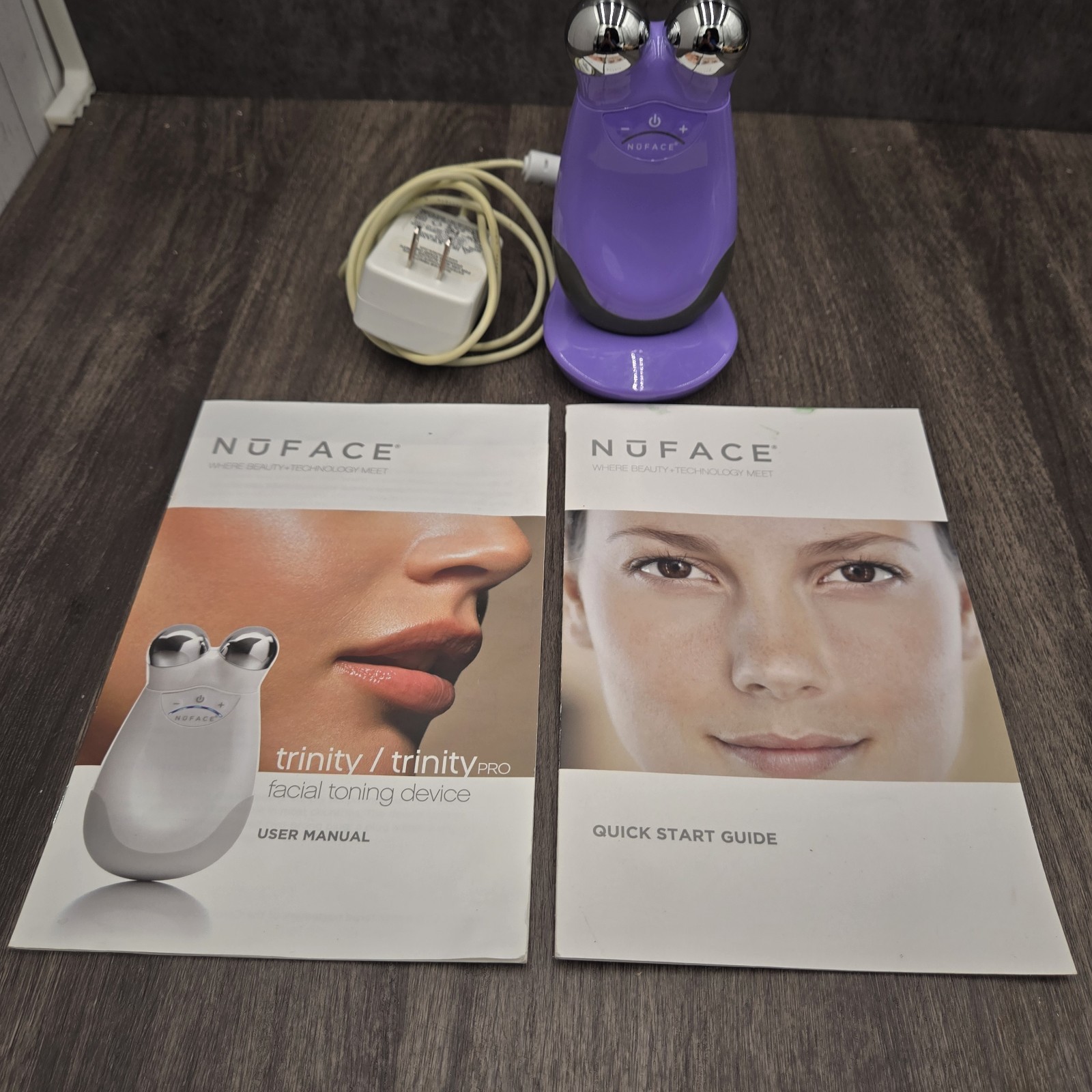 NuFACE Trinity Facial Toning Device Lilac Microcurrent Skin Care Tool Tested