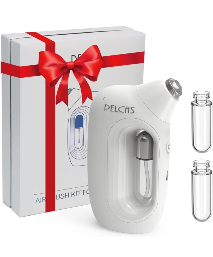 PELCAS Cordless Facial Mister, 0.2mm Nano Facial Mist-Airbrush for Skincare