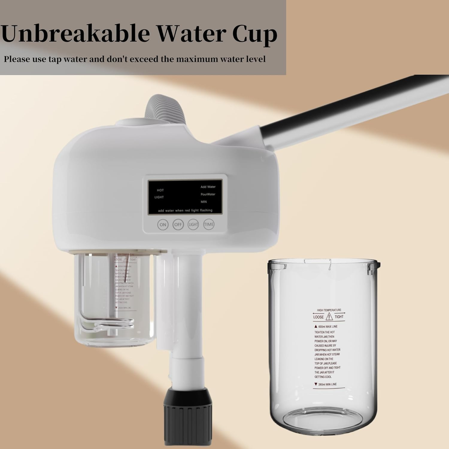 Facial Steamer Professional, Facial Steamer with Magnifying Lamp for Esthetician